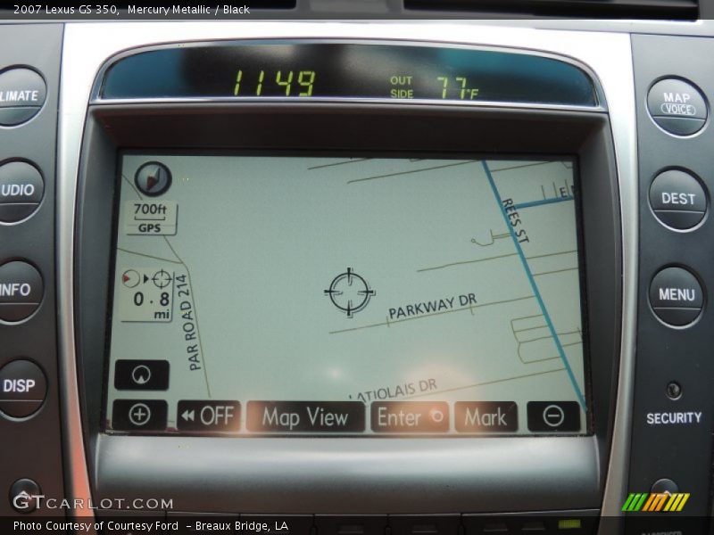 Mercury Metallic / Black 2007 Lexus GS 350
