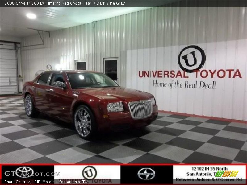 Inferno Red Crystal Pearl / Dark Slate Gray 2008 Chrysler 300 LX