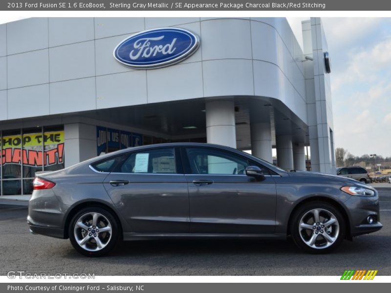 Sterling Gray Metallic / SE Appearance Package Charcoal Black/Red Stitching 2013 Ford Fusion SE 1.6 EcoBoost