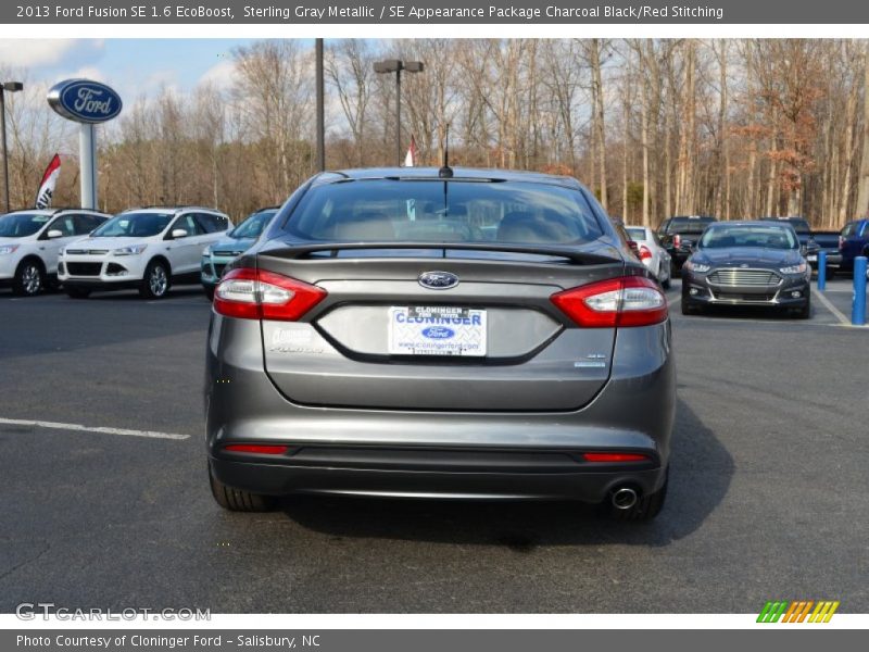 Sterling Gray Metallic / SE Appearance Package Charcoal Black/Red Stitching 2013 Ford Fusion SE 1.6 EcoBoost