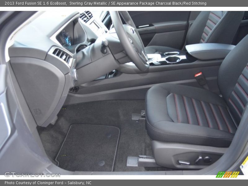 Sterling Gray Metallic / SE Appearance Package Charcoal Black/Red Stitching 2013 Ford Fusion SE 1.6 EcoBoost