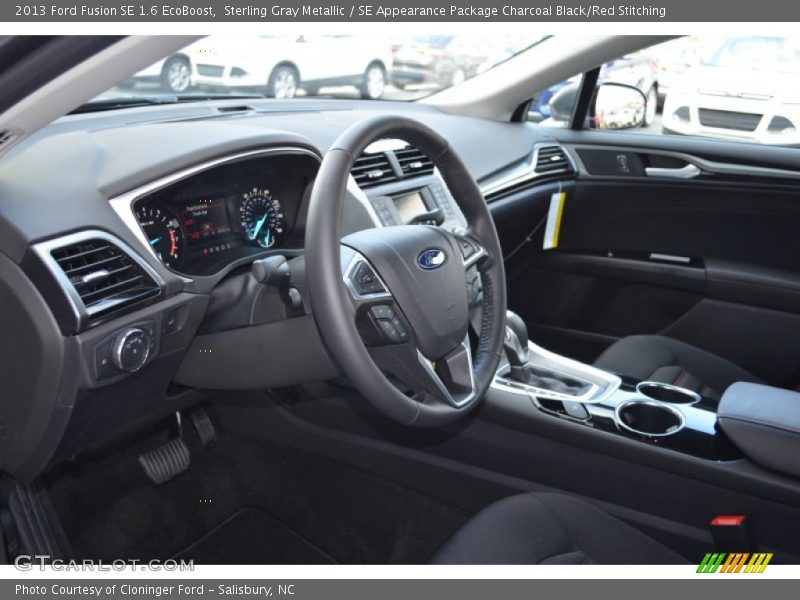 Sterling Gray Metallic / SE Appearance Package Charcoal Black/Red Stitching 2013 Ford Fusion SE 1.6 EcoBoost