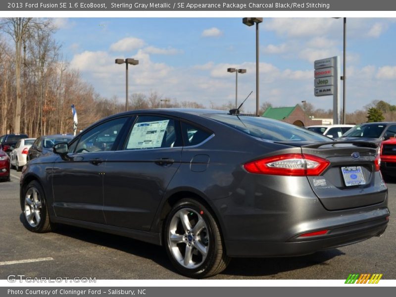 Sterling Gray Metallic / SE Appearance Package Charcoal Black/Red Stitching 2013 Ford Fusion SE 1.6 EcoBoost