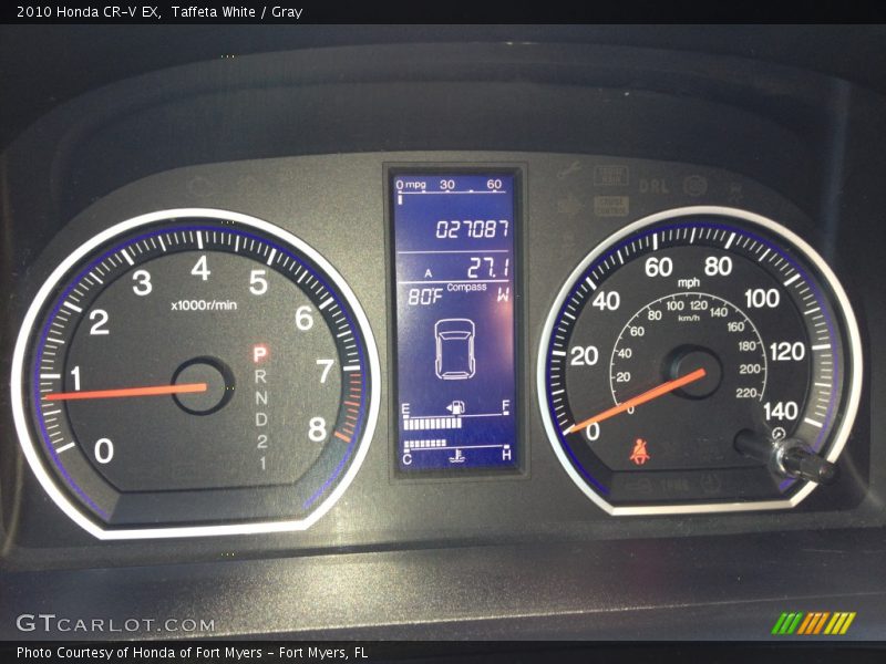 Taffeta White / Gray 2010 Honda CR-V EX