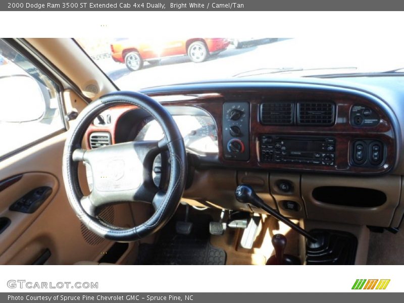 Bright White / Camel/Tan 2000 Dodge Ram 3500 ST Extended Cab 4x4 Dually