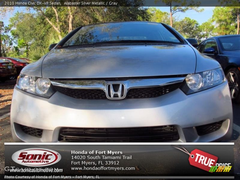 Alabaster Silver Metallic / Gray 2010 Honda Civic DX-VP Sedan