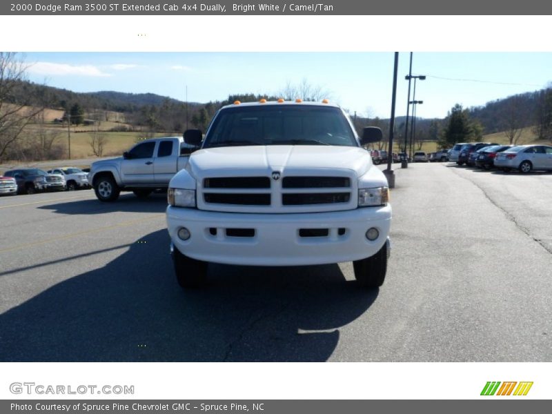 Bright White / Camel/Tan 2000 Dodge Ram 3500 ST Extended Cab 4x4 Dually