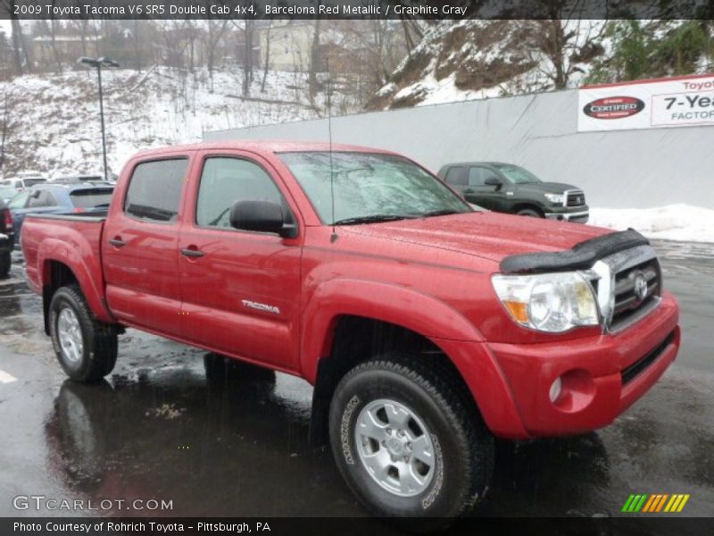 Barcelona Red Metallic / Graphite Gray 2009 Toyota Tacoma V6 SR5 Double Cab 4x4