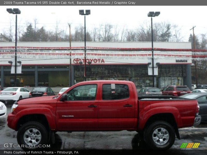 Barcelona Red Metallic / Graphite Gray 2009 Toyota Tacoma V6 SR5 Double Cab 4x4