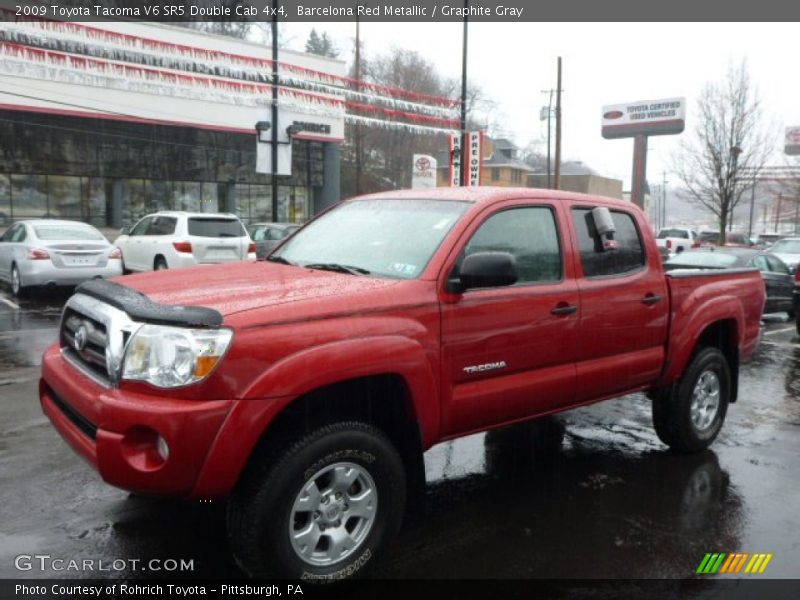 Barcelona Red Metallic / Graphite Gray 2009 Toyota Tacoma V6 SR5 Double Cab 4x4