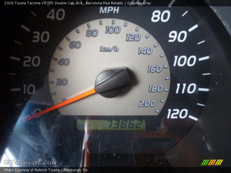 Barcelona Red Metallic / Graphite Gray 2009 Toyota Tacoma V6 SR5 Double Cab 4x4