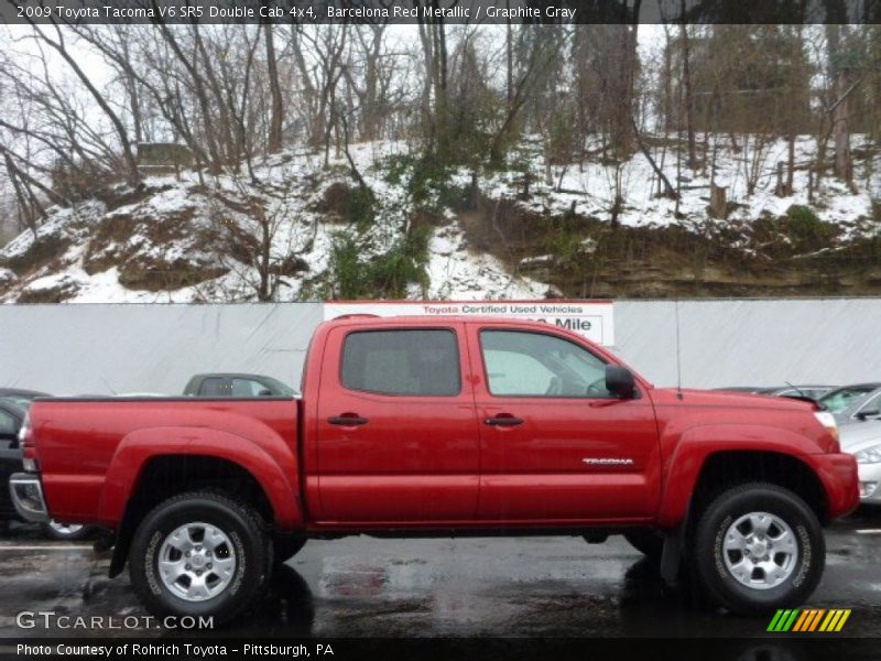Barcelona Red Metallic / Graphite Gray 2009 Toyota Tacoma V6 SR5 Double Cab 4x4