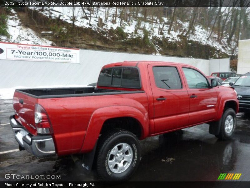 Barcelona Red Metallic / Graphite Gray 2009 Toyota Tacoma V6 SR5 Double Cab 4x4