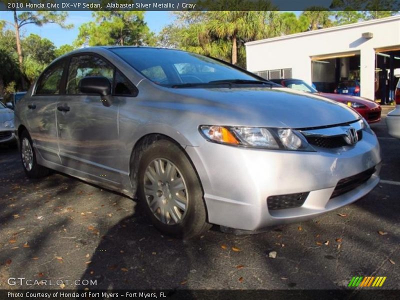 Alabaster Silver Metallic / Gray 2010 Honda Civic DX-VP Sedan