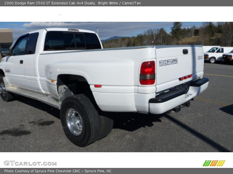 Bright White / Camel/Tan 2000 Dodge Ram 3500 ST Extended Cab 4x4 Dually