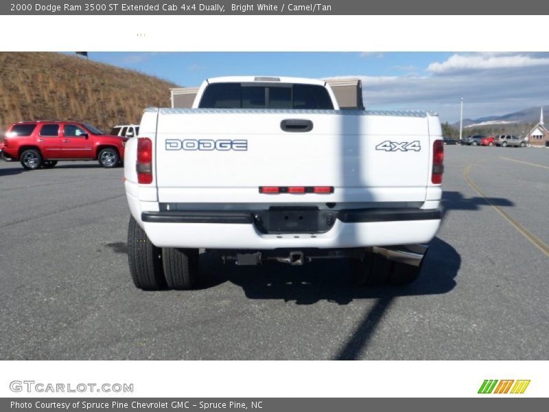 Bright White / Camel/Tan 2000 Dodge Ram 3500 ST Extended Cab 4x4 Dually