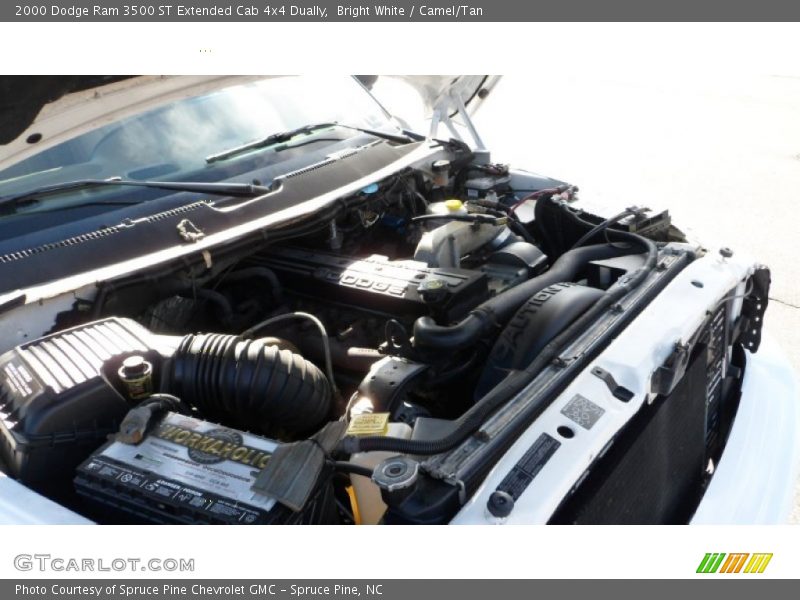 Bright White / Camel/Tan 2000 Dodge Ram 3500 ST Extended Cab 4x4 Dually