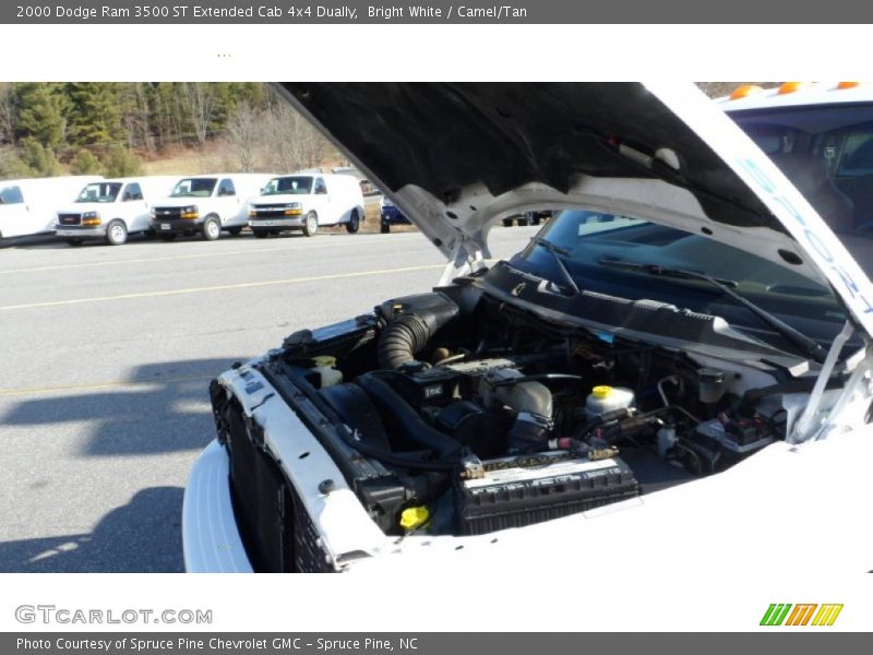 Bright White / Camel/Tan 2000 Dodge Ram 3500 ST Extended Cab 4x4 Dually