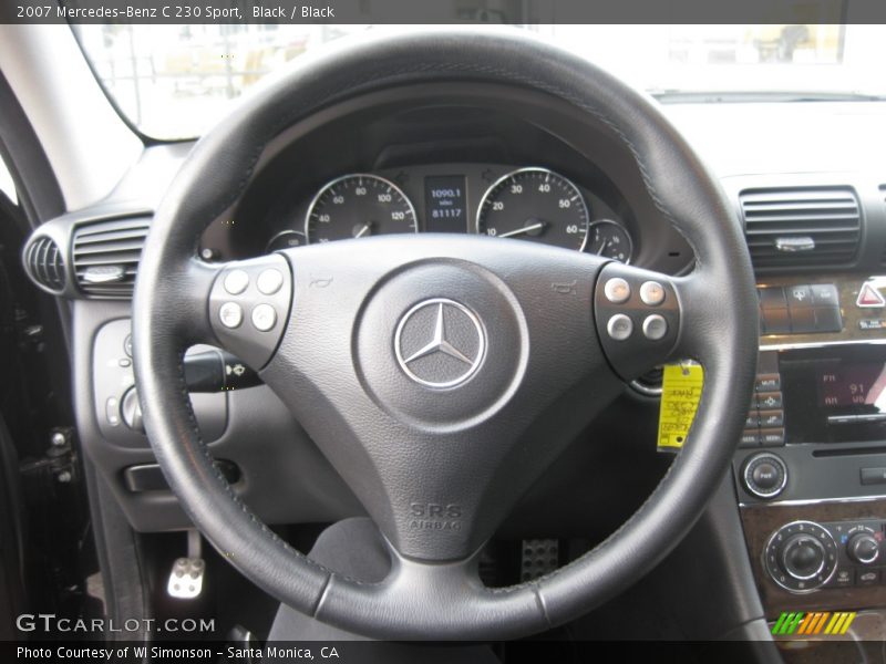 Black / Black 2007 Mercedes-Benz C 230 Sport