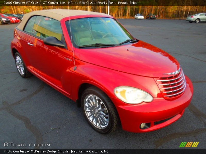 Inferno Red Crystal Pearl / Pastel Pebble Beige 2006 Chrysler PT Cruiser GT Convertible