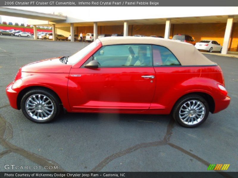 Inferno Red Crystal Pearl / Pastel Pebble Beige 2006 Chrysler PT Cruiser GT Convertible