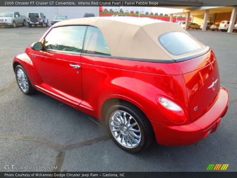 Inferno Red Crystal Pearl / Pastel Pebble Beige 2006 Chrysler PT Cruiser GT Convertible