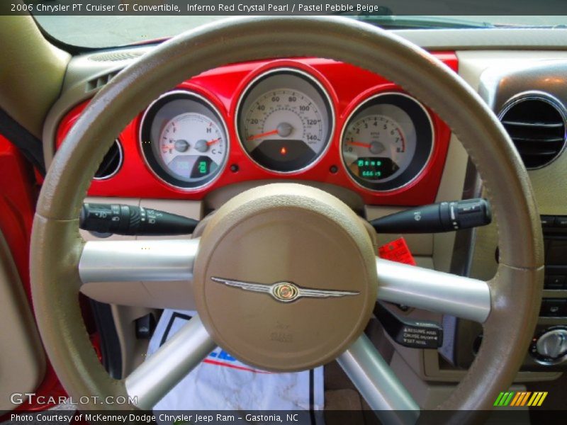 Inferno Red Crystal Pearl / Pastel Pebble Beige 2006 Chrysler PT Cruiser GT Convertible