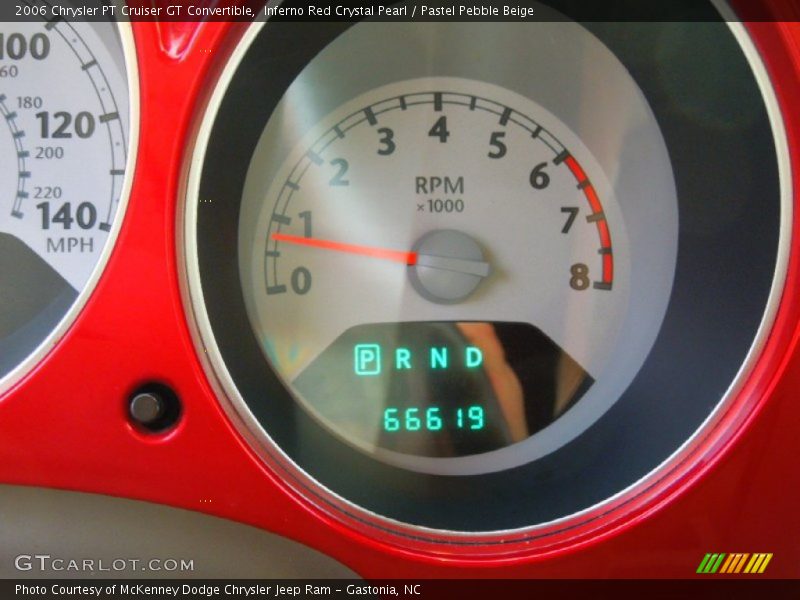 Inferno Red Crystal Pearl / Pastel Pebble Beige 2006 Chrysler PT Cruiser GT Convertible