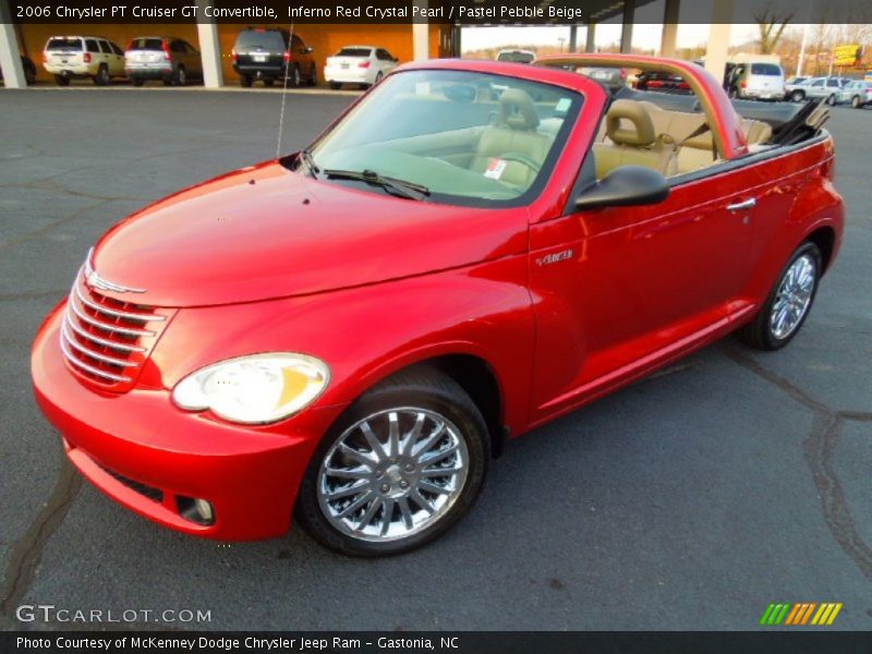 Inferno Red Crystal Pearl / Pastel Pebble Beige 2006 Chrysler PT Cruiser GT Convertible