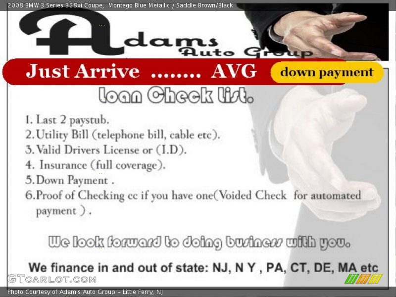 Montego Blue Metallic / Saddle Brown/Black 2008 BMW 3 Series 328xi Coupe