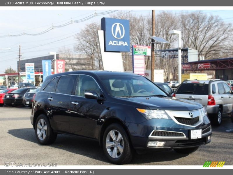 Bali Blue Pearl / Taupe Gray 2010 Acura MDX Technology
