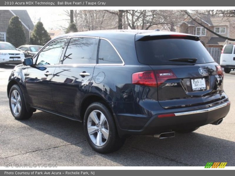 Bali Blue Pearl / Taupe Gray 2010 Acura MDX Technology