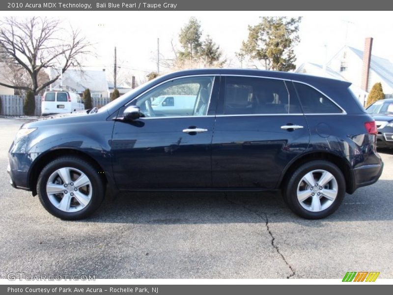 Bali Blue Pearl / Taupe Gray 2010 Acura MDX Technology