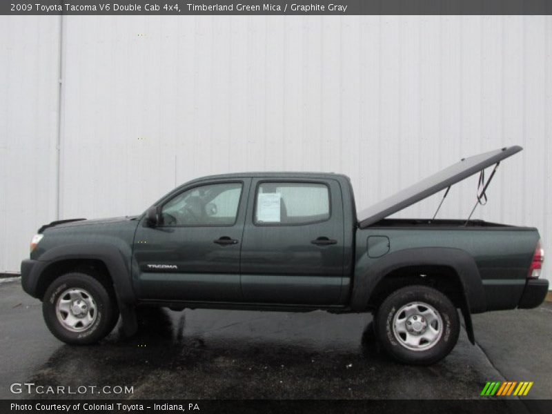 Timberland Green Mica / Graphite Gray 2009 Toyota Tacoma V6 Double Cab 4x4