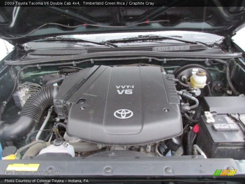 Timberland Green Mica / Graphite Gray 2009 Toyota Tacoma V6 Double Cab 4x4
