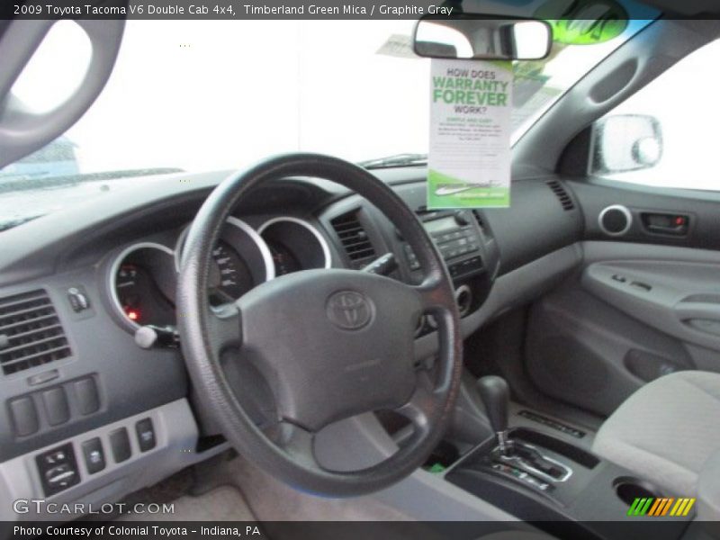 Timberland Green Mica / Graphite Gray 2009 Toyota Tacoma V6 Double Cab 4x4