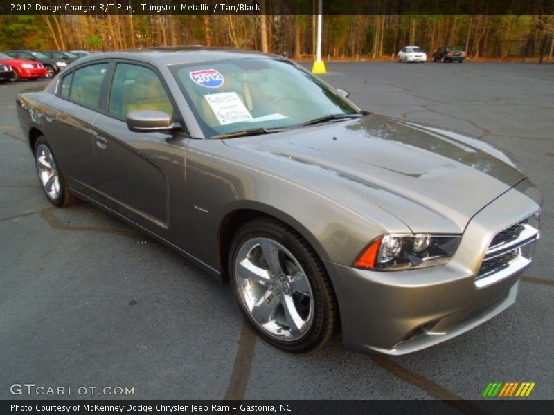 Tungsten Metallic / Tan/Black 2012 Dodge Charger R/T Plus