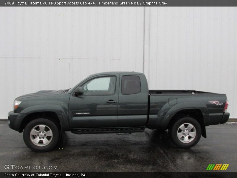 Timberland Green Mica / Graphite Gray 2009 Toyota Tacoma V6 TRD Sport Access Cab 4x4