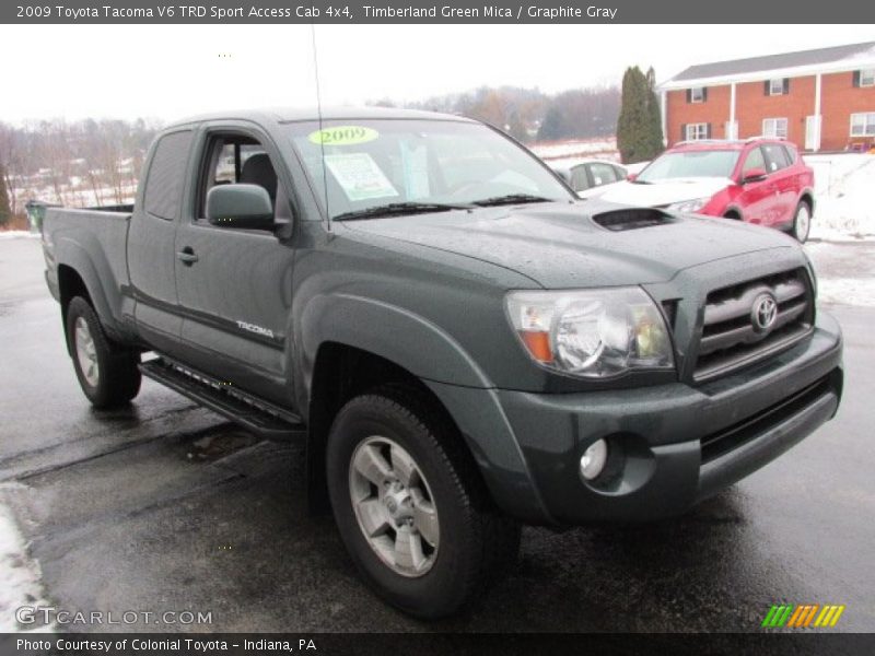 Timberland Green Mica / Graphite Gray 2009 Toyota Tacoma V6 TRD Sport Access Cab 4x4