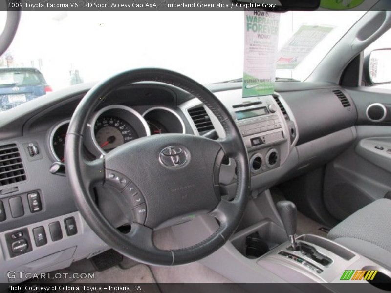 Timberland Green Mica / Graphite Gray 2009 Toyota Tacoma V6 TRD Sport Access Cab 4x4