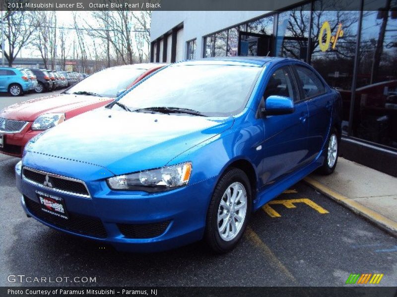 Octane Blue Pearl / Black 2011 Mitsubishi Lancer ES