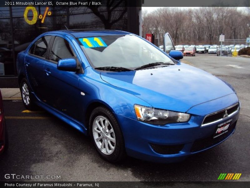 Octane Blue Pearl / Black 2011 Mitsubishi Lancer ES