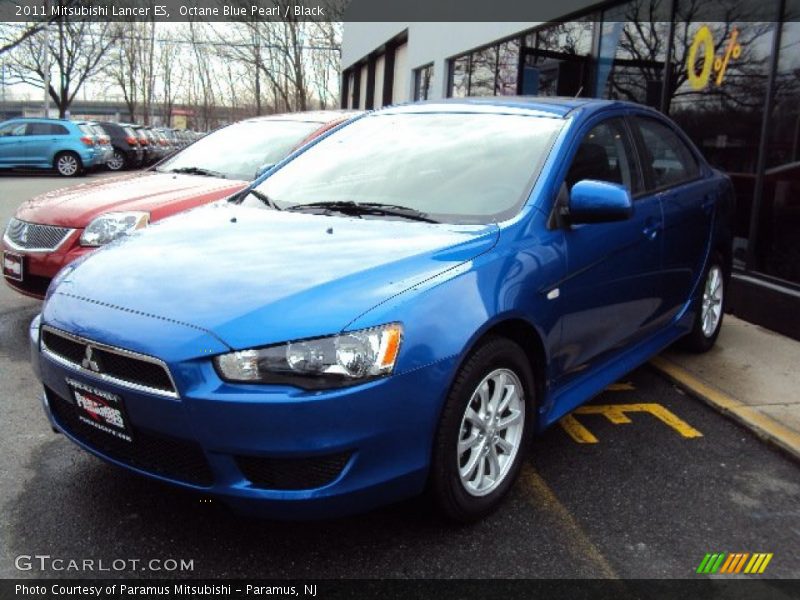 Octane Blue Pearl / Black 2011 Mitsubishi Lancer ES