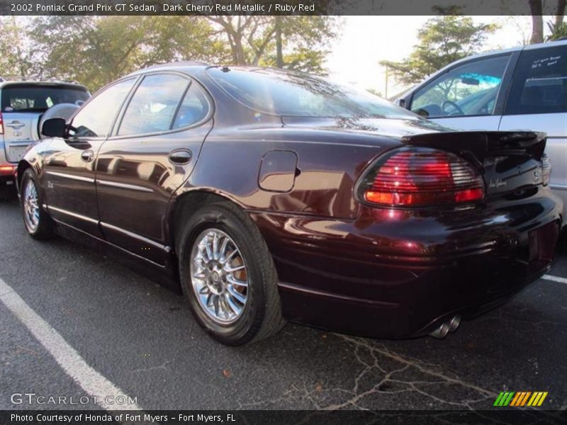 Dark Cherry Red Metallic / Ruby Red 2002 Pontiac Grand Prix GT Sedan