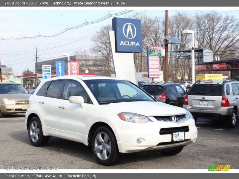White Diamond Pearl / Taupe 2009 Acura RDX SH-AWD Technology