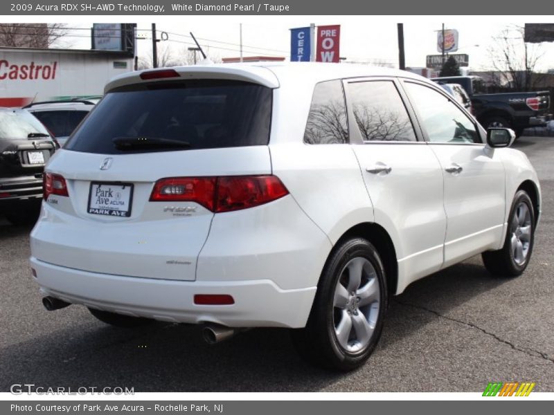 White Diamond Pearl / Taupe 2009 Acura RDX SH-AWD Technology