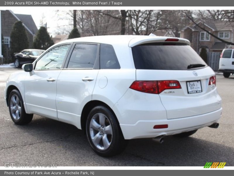 White Diamond Pearl / Taupe 2009 Acura RDX SH-AWD Technology