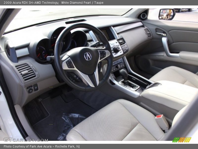 White Diamond Pearl / Taupe 2009 Acura RDX SH-AWD Technology