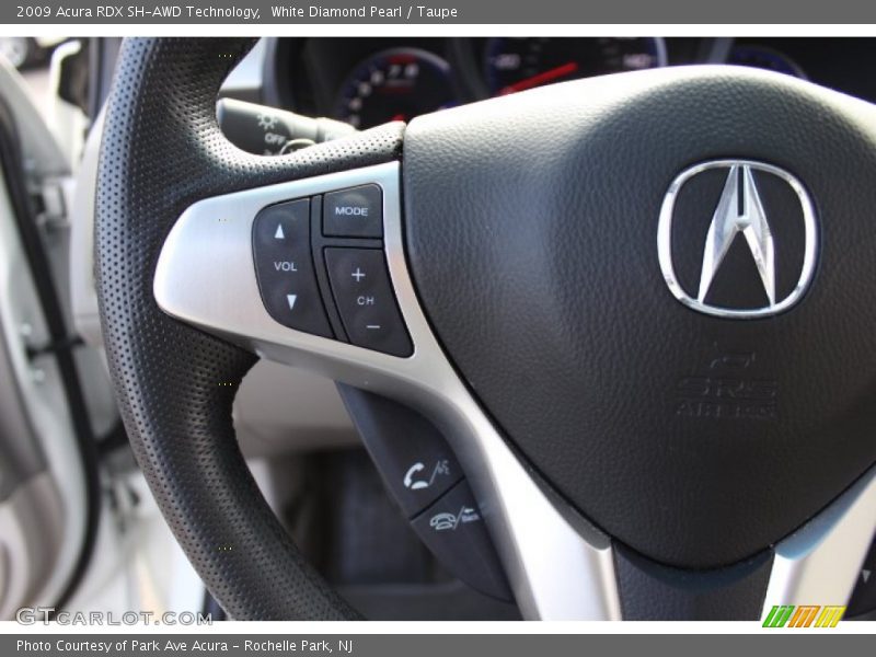 White Diamond Pearl / Taupe 2009 Acura RDX SH-AWD Technology