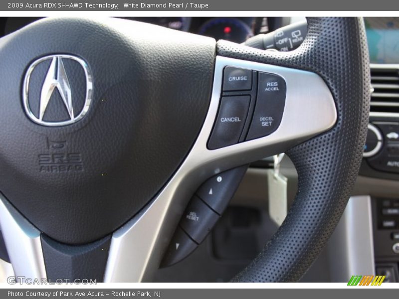 White Diamond Pearl / Taupe 2009 Acura RDX SH-AWD Technology
